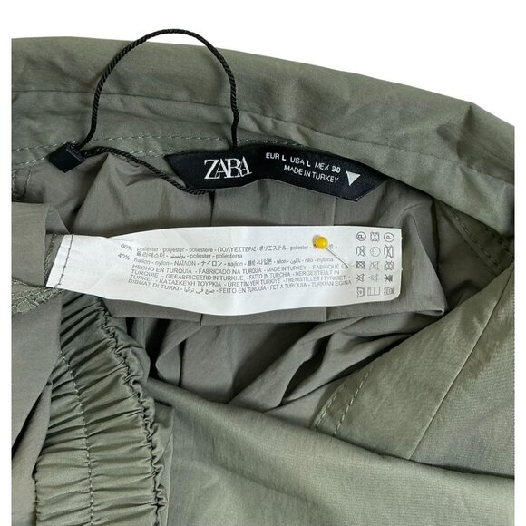 ZARA — Women’s Green Cropped Utility Jacket (Size L) - Picture 5 of 5